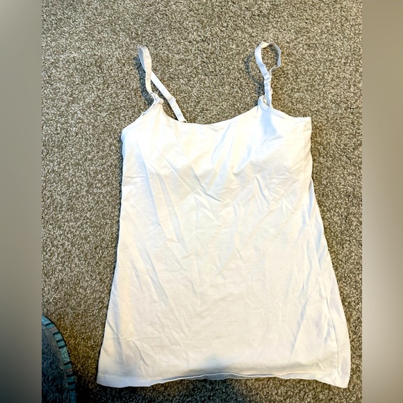 Organic Cotton Nursing Tank Top never worn bright beautiful white! H&M brand new - Picture 1 of 4